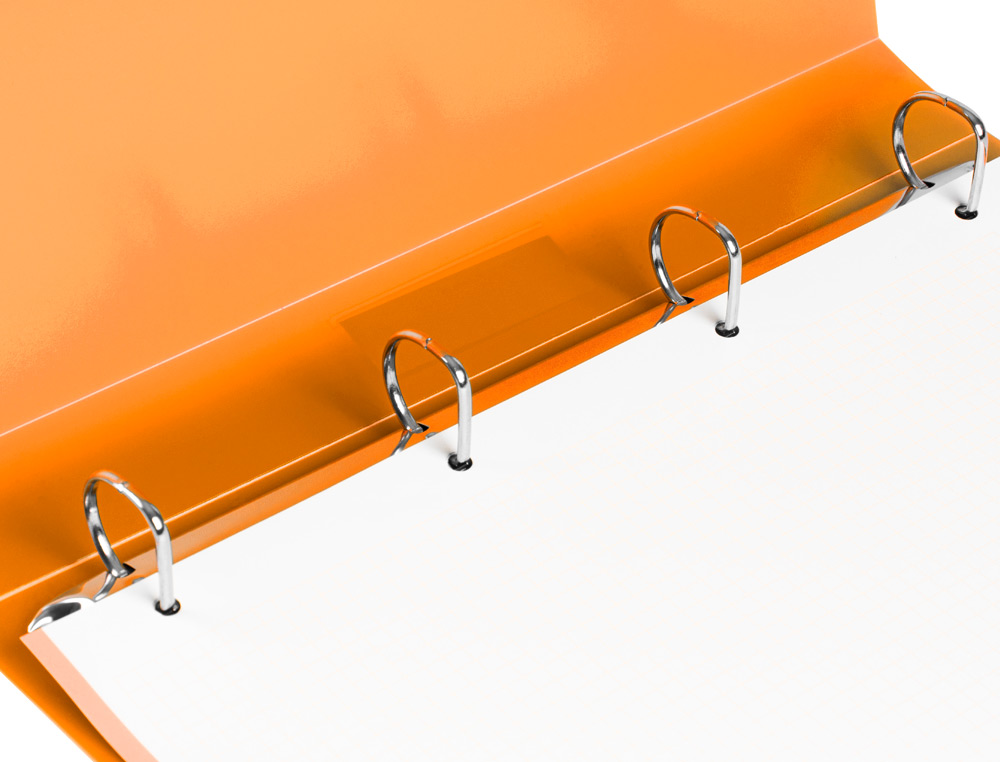 CLASSEUR LIDERPAPEL 4 ANNEAUX 25MM A4 260X315MM             POLYPROPYLENE DOS 40MM        PORTE-CARTES VISITE  COLORIS