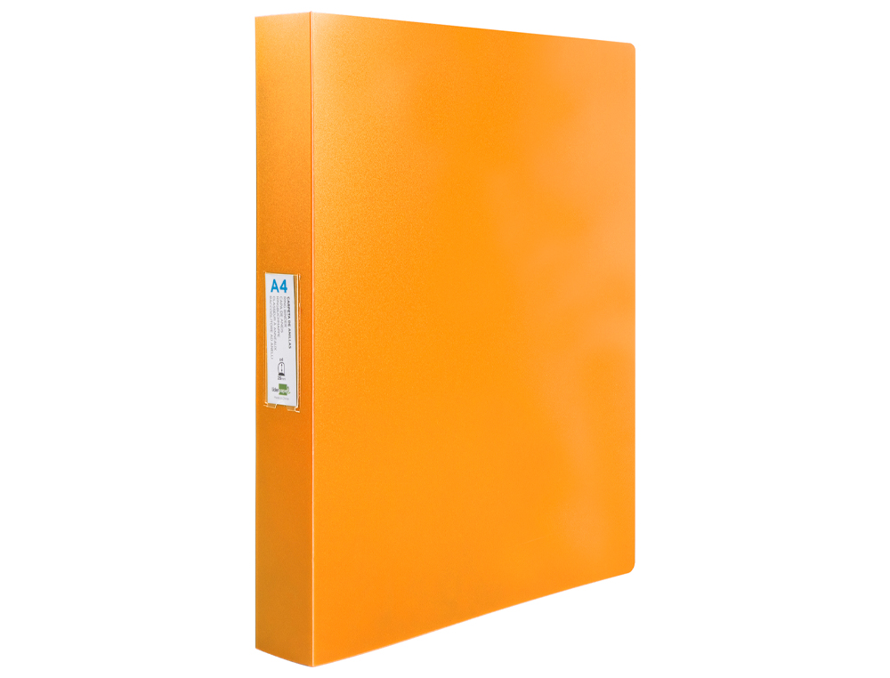 CLASSEUR LIDERPAPEL 4 ANNEAUX 25MM A4 260X315MM             POLYPROPYLENE DOS 40MM        PORTE-CARTES VISITE  COLORIS