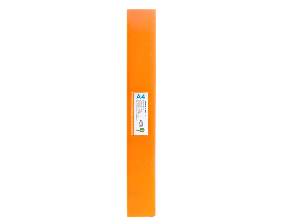 CLASSEUR LIDERPAPEL 4 ANNEAUX 25MM A4 260X315MM             POLYPROPYLENE DOS 40MM        PORTE-CARTES VISITE  COLORIS