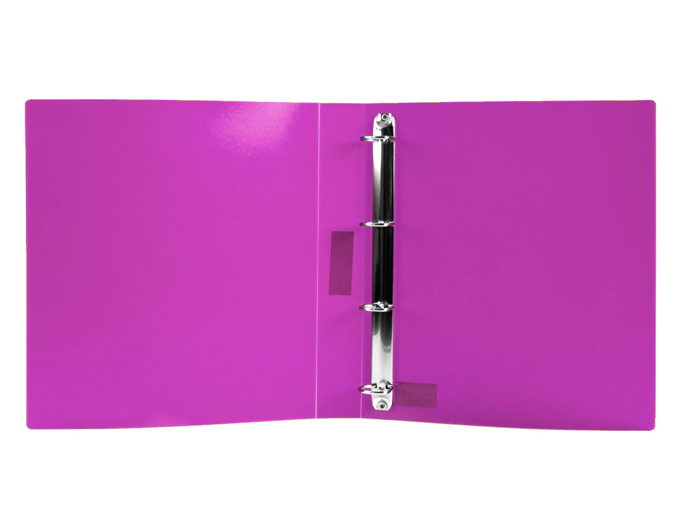 CLASSEUR LIDERPAPEL 4 ANNEAUX 25MM A4 260X315MM POLYPROPYLENE DOS 40MM PORTE-CARTES VISITE COLORIS VIOLET