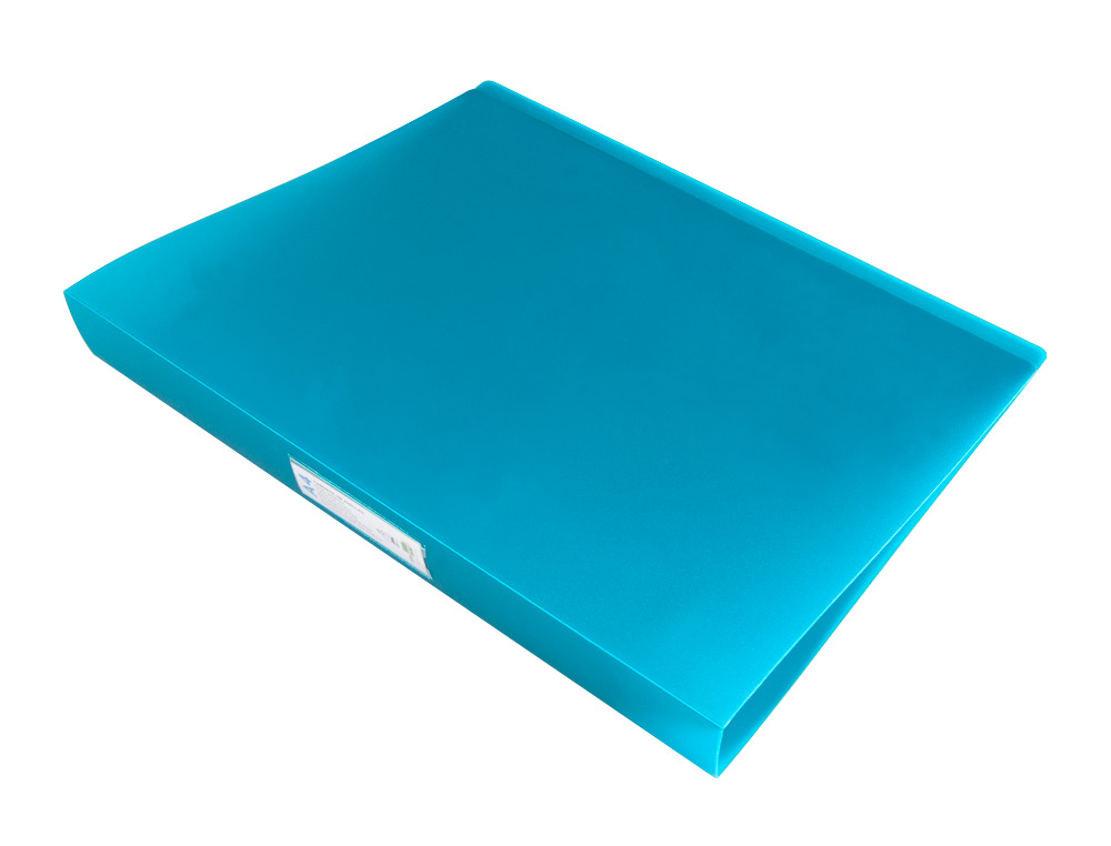 CLASSEUR LIDERPAPEL 4 ANNEAUX 25MM A4 260X315MM POLYPROPYLENE DOS 40MM PORTE-CARTES VISITE COLORIS