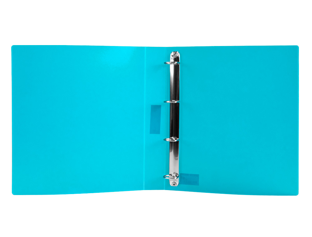 CLASSEUR LIDERPAPEL 4 ANNEAUX 25MM A4 260X315MM POLYPROPYLENE DOS 40MM PORTE-CARTES VISITE COLORIS