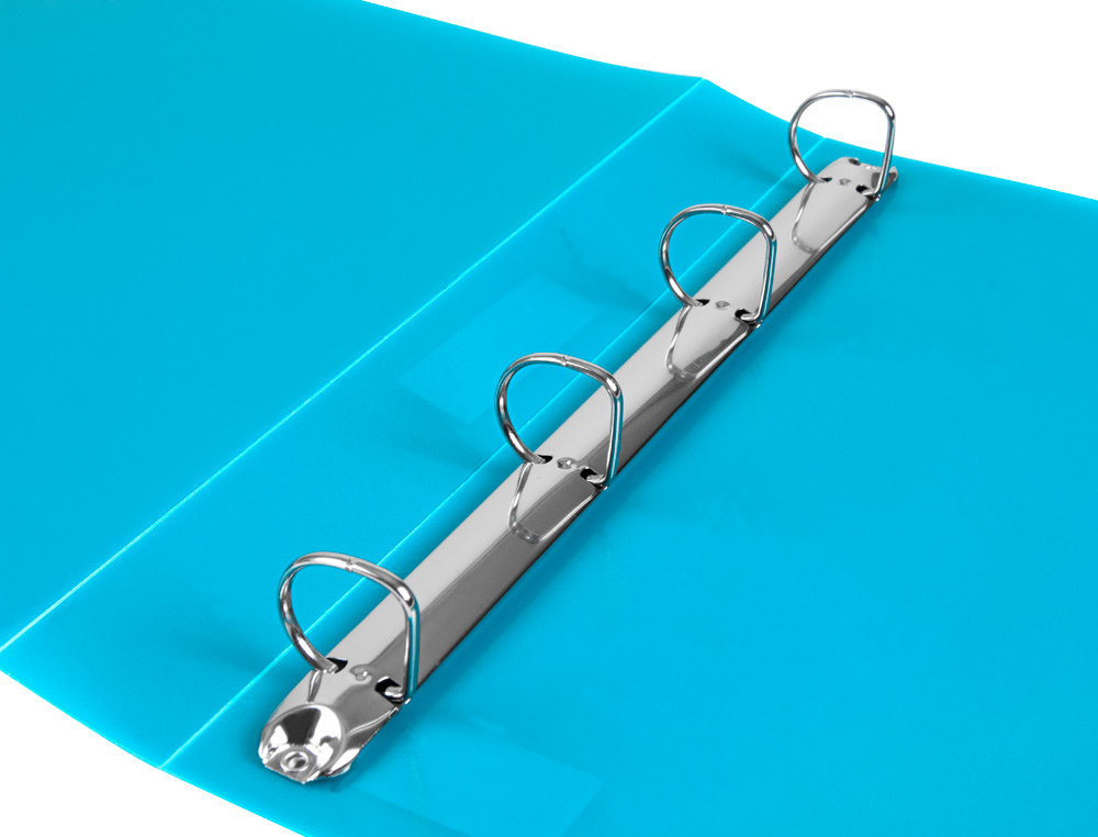 CLASSEUR LIDERPAPEL 4 ANNEAUX 25MM A4 260X315MM POLYPROPYLENE DOS 40MM PORTE-CARTES VISITE COLORIS