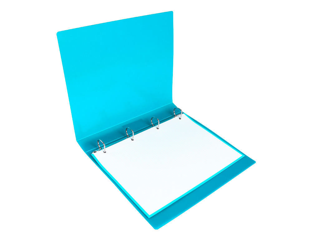 CLASSEUR LIDERPAPEL 4 ANNEAUX 25MM A4 260X315MM POLYPROPYLENE DOS 40MM PORTE-CARTES VISITE COLORIS