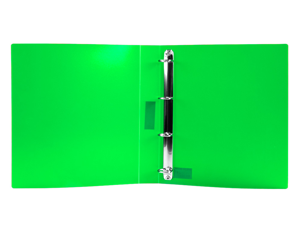 CLASSEUR LIDERPAPEL 4 ANNEAUX 25MM A4 260X315MM POLYPROPYLENE DOS 40MM PORTE-CARTES VISITE COLORIS VERT