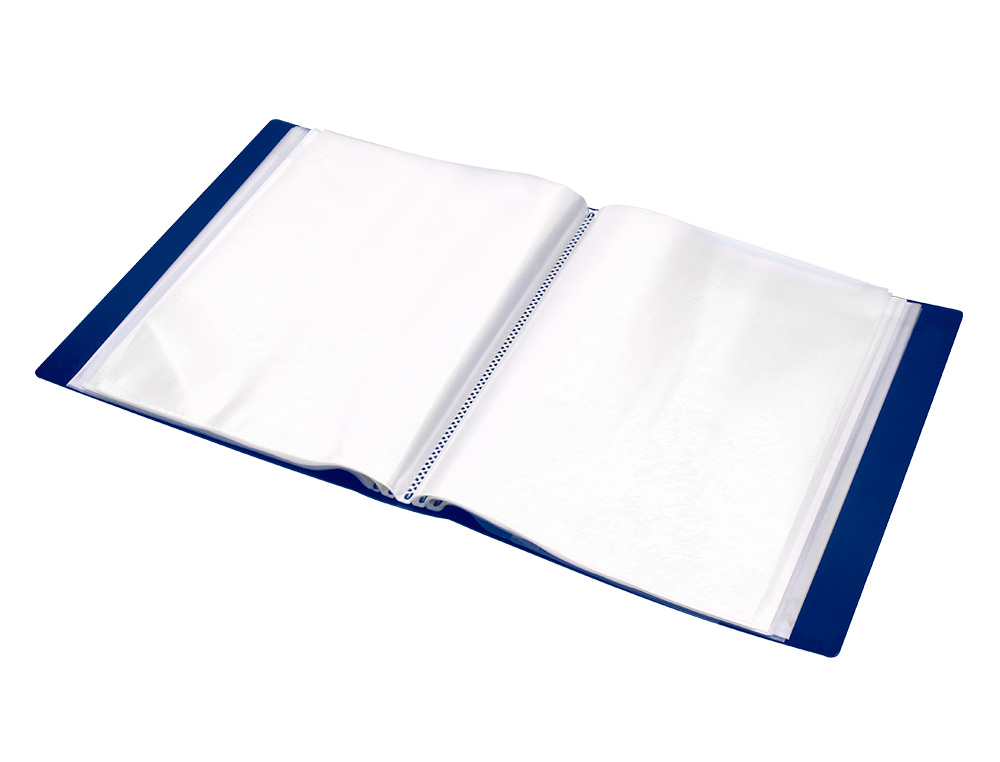 PROTEGE-DOCS LIDERPAPEL KANGOUROU PERSONNALISABLE     POLYPRO 40 POCHETTES FIXES A4 210X297MM BLEU TRANSLUCIDE