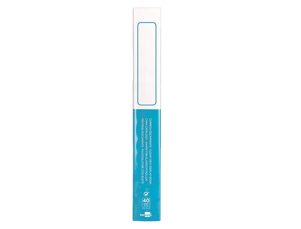 PROTEGE-DOCS LIDERPAPEL KANGOUROU PERSONNALISABLE     POLYPRO 40 POCHETTES FIXES A4 210X297MM BLEU TRANSLUCIDE