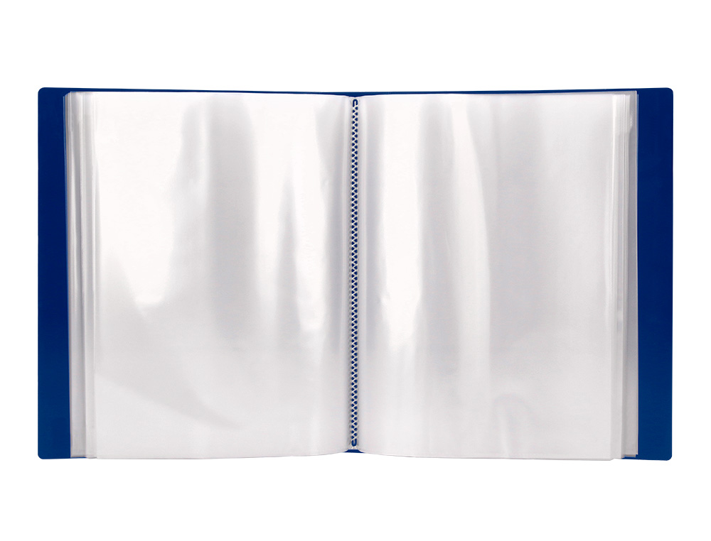 PROTEGE-DOCS LIDERPAPEL KANGOUROU PERSONNALISABLE     POLYPRO 40 POCHETTES FIXES A4 210X297MM BLEU TRANSLUCIDE
