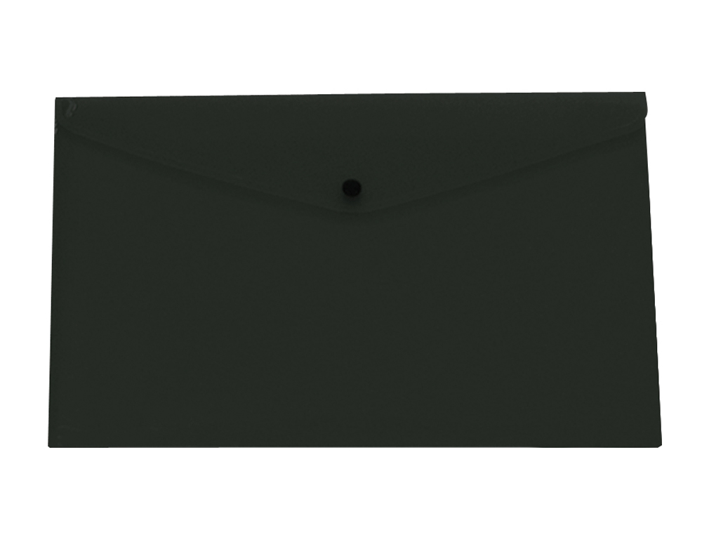 POCHETTE ENVELOPPE LIDERPAPEL POLYPROPYLENE 180 MICRONS A3  420X297MM 50F FERMETURE       BOUTON RESISTANT NOIR OPAQUE