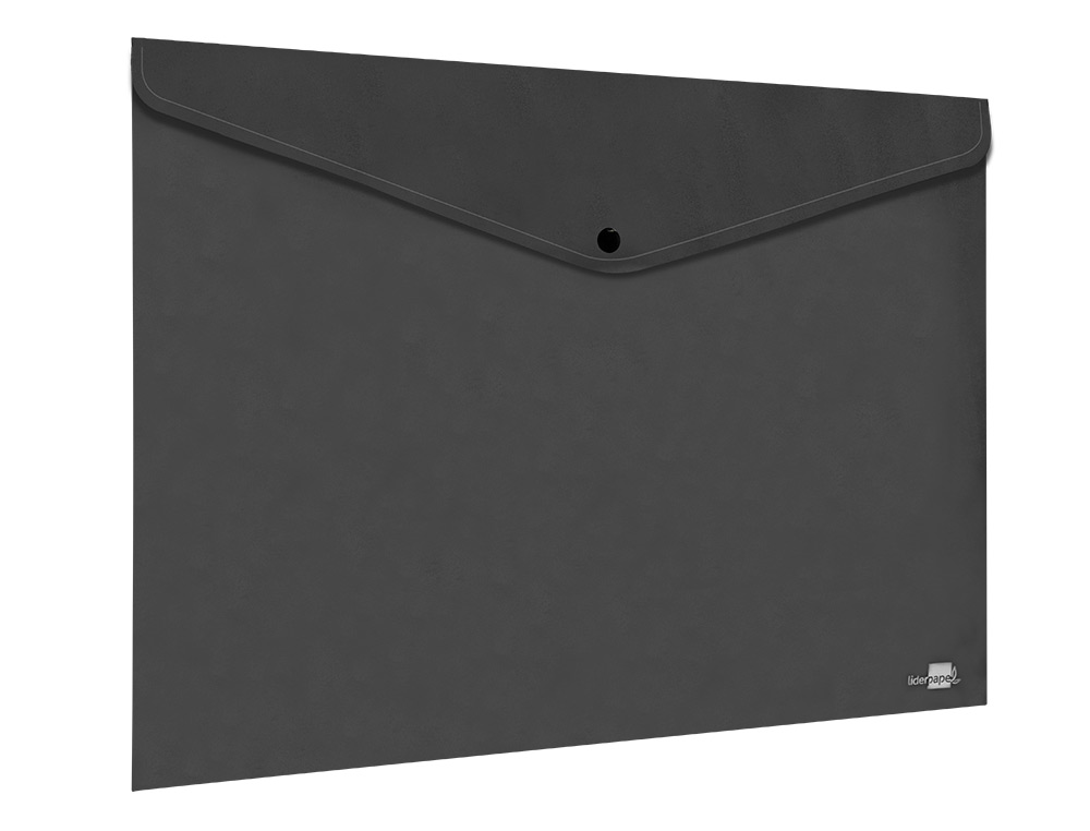 POCHETTE ENVELOPPE LIDERPAPEL POLYPROPYLENE 180 MICRONS A3  420X297MM 50F FERMETURE       BOUTON RESISTANT NOIR OPAQUE