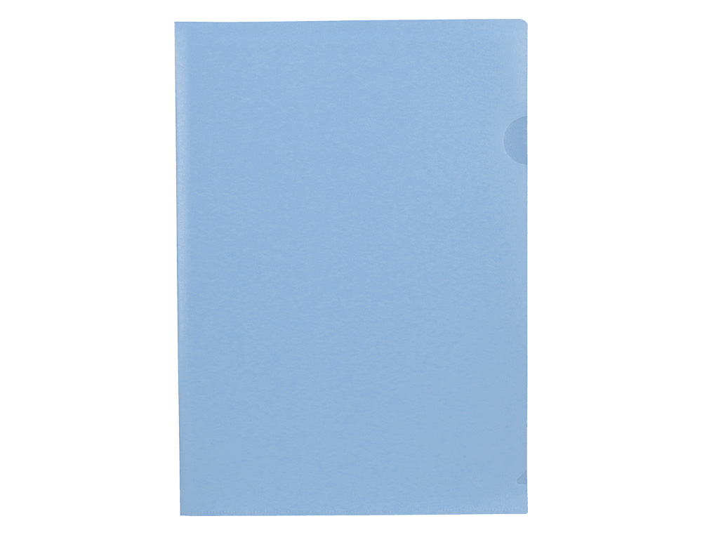 POCHETTE COIN LIDERPAPEL POLYPROPYLENE 180 MICRONS A4 210X297MM CAPACITE 20F COLORIS BLEU CIEL OPAQUE