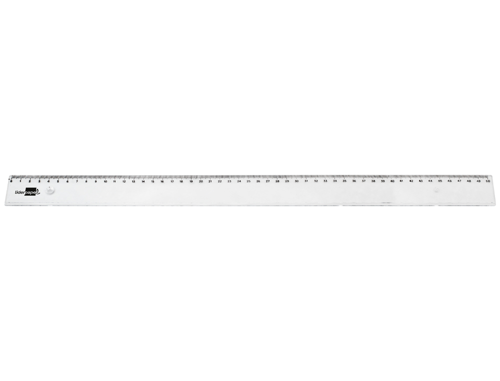 REGLE LIDERPAPEL PLASTIQUE INCASSABLE TRANSPARENT 50 CM