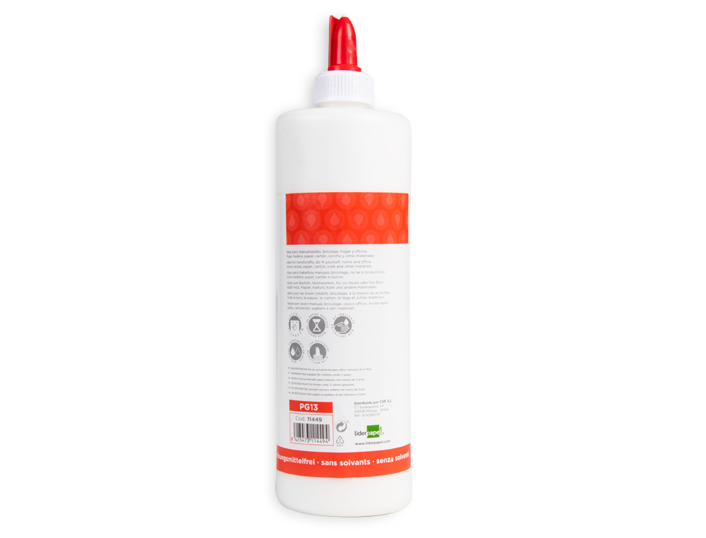 COLLE BLANCHE LIDERPAPEL LAVABLE TUBE 500ML