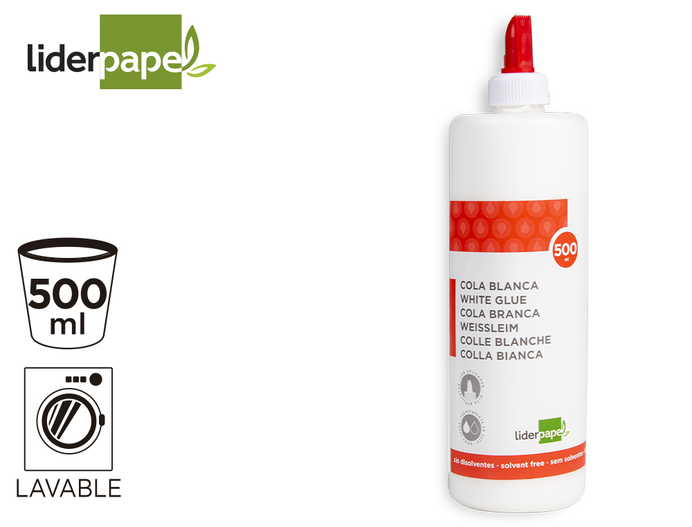 COLLE BLANCHE LIDERPAPEL LAVABLE TUBE 500ML