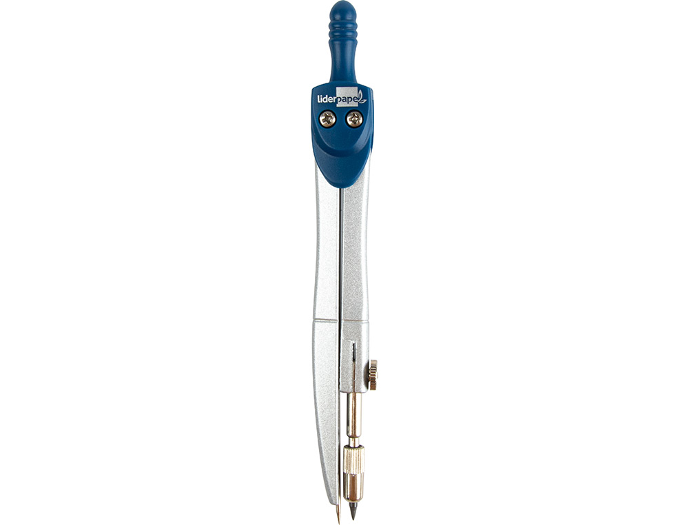 COMPAS LIDERPAPEL SCOLAIRE CIRCONFÉRENCE 38CM LONGUEUR 12.5CM TAILLE-MINES TIRE-LIGNE MINE 2MM