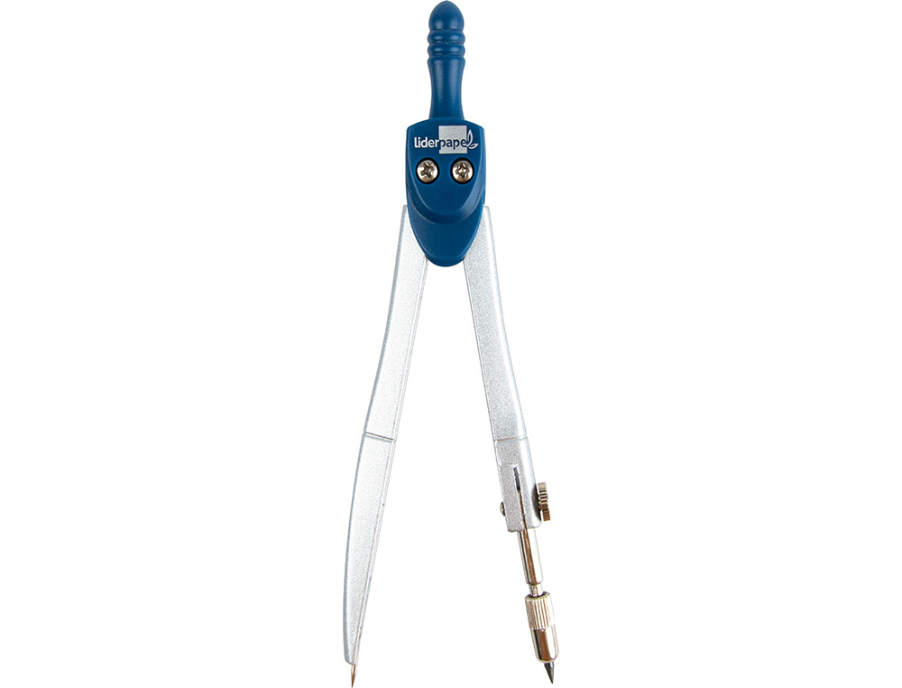 COMPAS LIDERPAPEL SCOLAIRE CIRCONFÉRENCE 38CM LONGUEUR 12.5CM TAILLE-MINES TIRE-LIGNE MINE 2MM