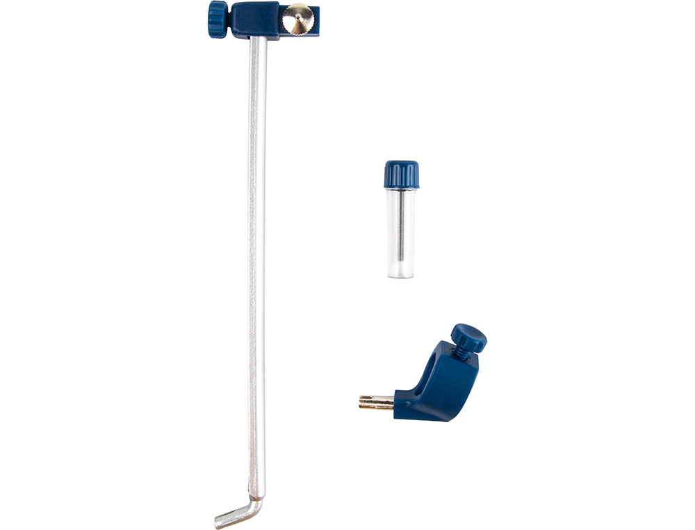 COMPAS LIDERPAPEL MICROMÉTRIQUE ARTICULÉ CIRCONFÉRENCE 38CM ALLONGE VIS RÉGLAGE RAPIDE BAGUE UNIVERSELLE MINE 2MM ÉTUI