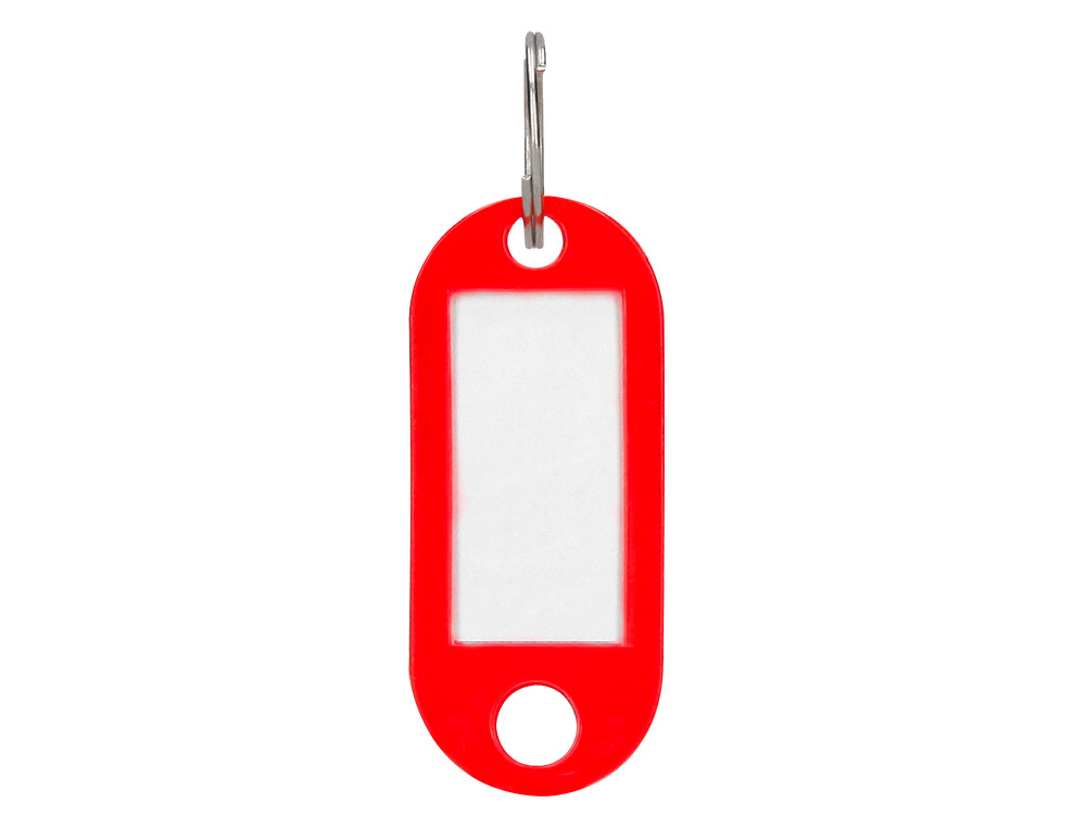 PORTE-CLÉS Q-CONNECT PORTE-ÉTIQUETTE PLASTIQUE 50X22MM COLORIS ASSORTIS PRÉSENTOIR 240 UNITÉS
