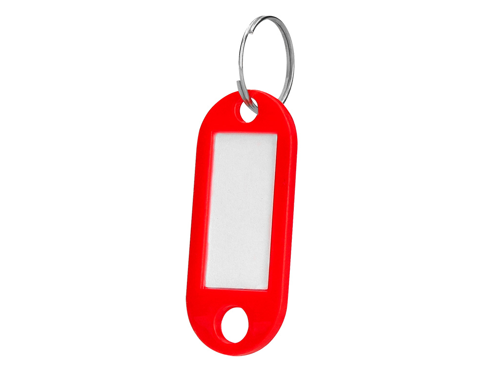PORTE-CLÉS Q-CONNECT PORTE-ÉTIQUETTE PLASTIQUE 50X22MM COLORIS ASSORTIS PRÉSENTOIR 240 UNITÉS