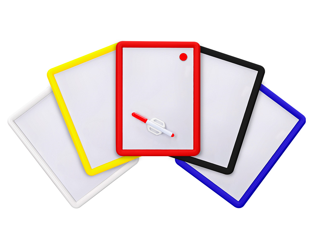 TABLEAU MINI ARDOISE MAGNÉTIQUE FEUTRE BROSSE INCLUS 25X35CM COLORIS ASSORTIS