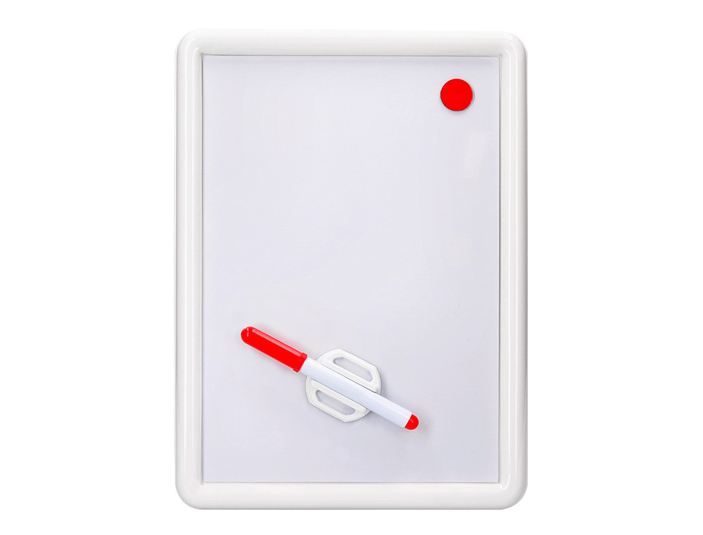 TABLEAU MINI ARDOISE MAGNÉTIQUE FEUTRE BROSSE INCLUS 25X35CM COLORIS ASSORTIS