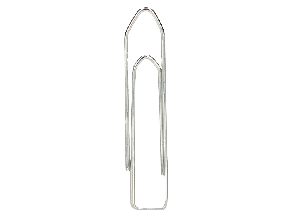 TROMBONE Q-CONNECT NICKELÉ 50MM BOÎTE CARTON 100 UNITÉS POINTU