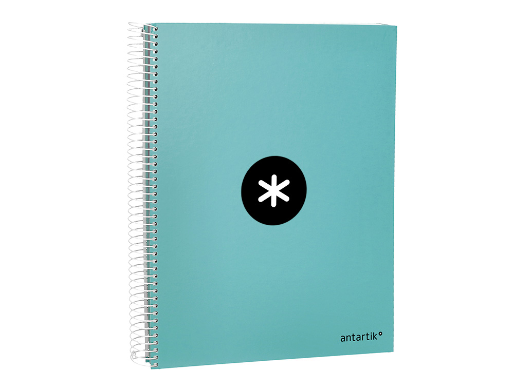 CAHIER SPIRALE ANTARTIK A4 100G COUVERTURE REMBORDEE     SEYES SANS BANDES 4 TROUS     COLORIS MENTHE