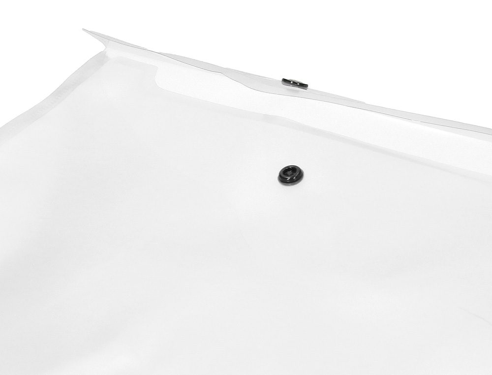 POCHETTE ENVELOPPE LIDERPAPEL POLYPROPYLÈNE 180 MICRONS A4 297X210MM 50F FERMETURE BOUTON RÉSISTANT TRANSPARENT