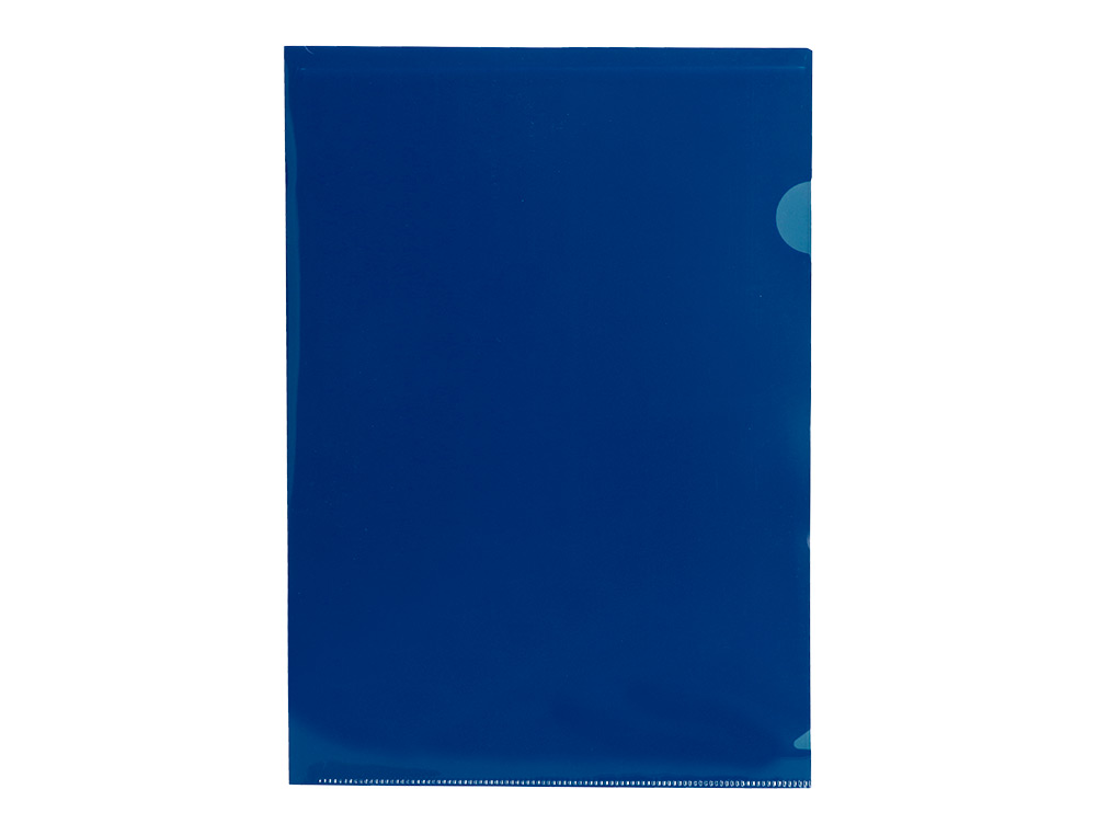 POCHETTE COIN LIDERPAPEL POLYPROPYLÈNE 180 MICRONS A4 210X297MM CAPACITÉ 20F COLORIS BLEU TRANSPARENT