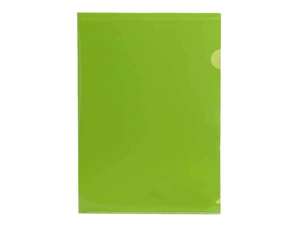 POCHETTE COIN LIDERPAPEL POLYPROPYLNE 180 MICRONS A4 210X297MM CAPACIT 20F COLORIS VERT TRANSPARENT