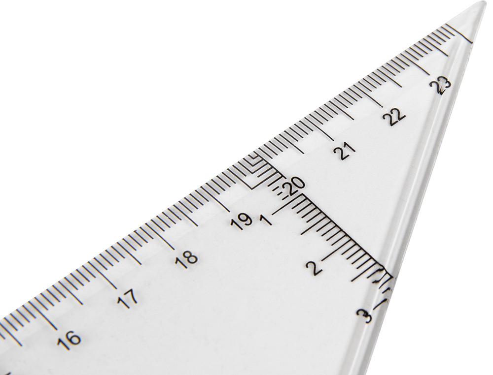 QUERRE LIDERPAPEL 60 DEGRS 25CM BISEAUTE GRADUE CHELLE MILLIMTRES TRANSPARENTE CONOMIQUE