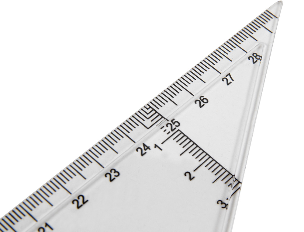 ÉQUERRE LIDERPAPEL 60 DEGRÉS 30CM BISEAUTÉE GRADUÉE ÉCHELLE MILLIMÈTRES TRANSPARENTE ÉCONOMIQUE