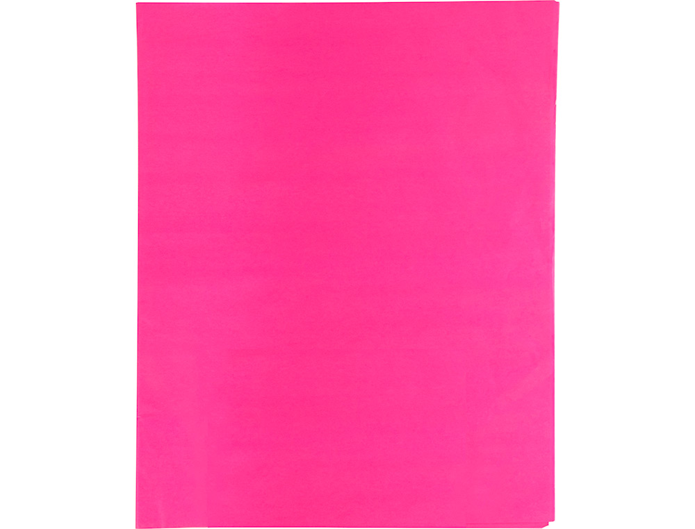 PAPIER DE SOIE LIDERPAPEL 52X76CM 18G/M2 UNICOLORE ROSE FONCÉ SACHET 25F