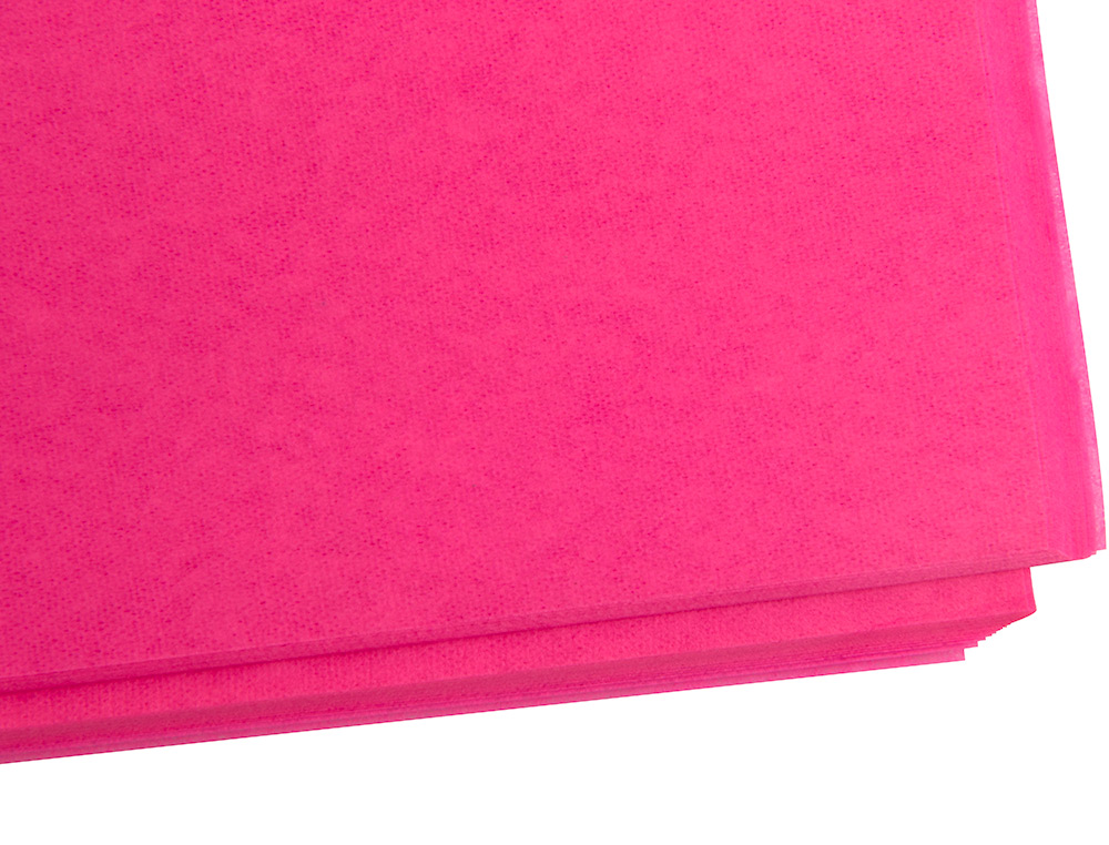 PAPIER DE SOIE LIDERPAPEL 52X76CM 18G/M2 UNICOLORE ROSE FONCÉ SACHET 25F