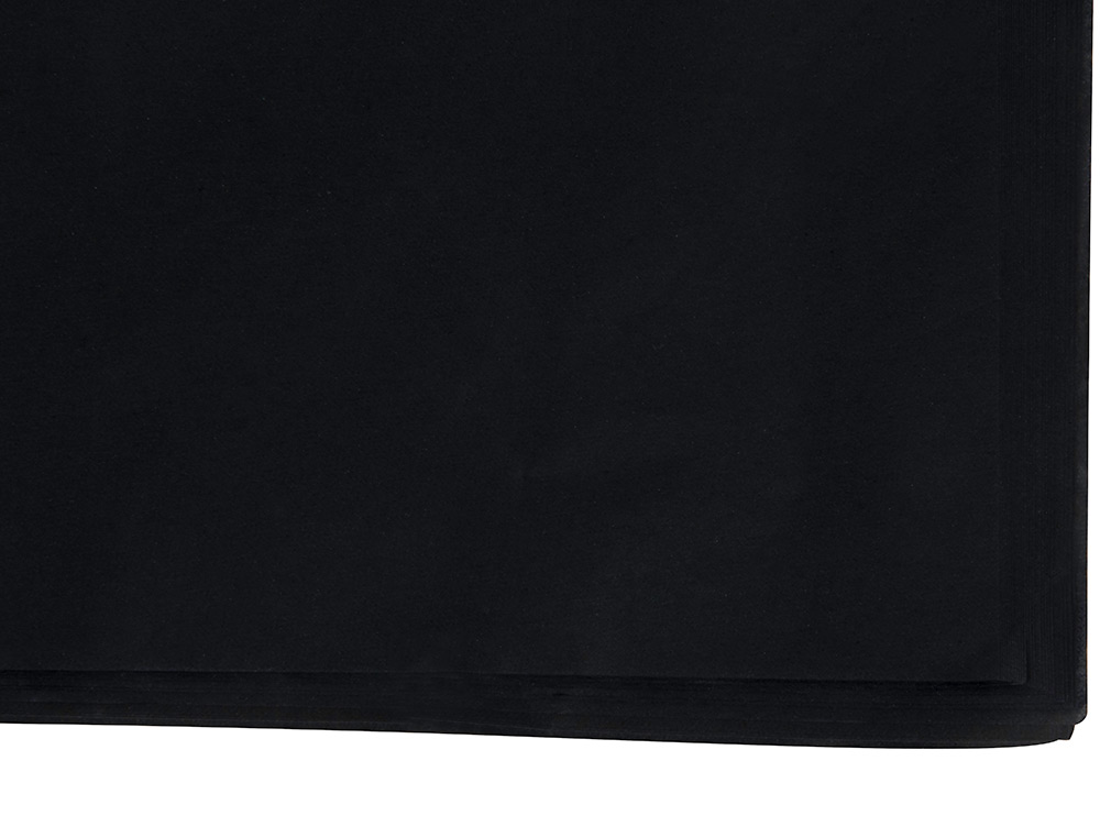 PAPIER DE SOIE LIDERPAPEL 52X76CM 18G/M2 UNICOLORE NOIR SACHET 25F