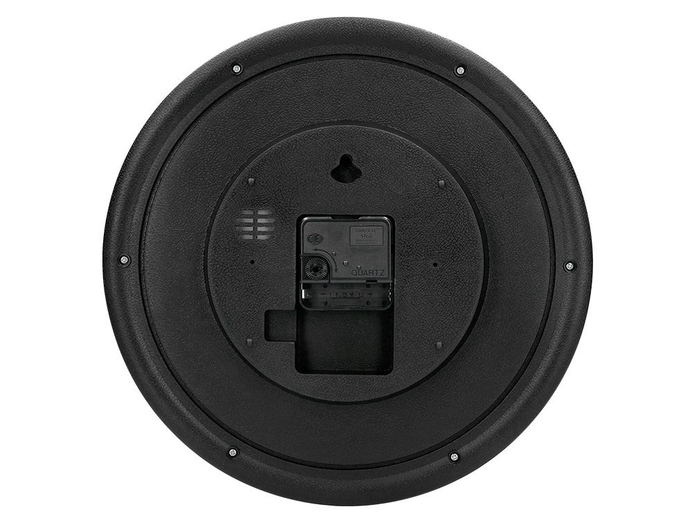 HORLOGE Q-CONNECT MURALE PLASTIQUE DESIGN ACTUEL NUMÉROS NOIRS FOND BLANC 1 PILE AA NON FOURNIE DIAMÈTRE 30CM NOIR