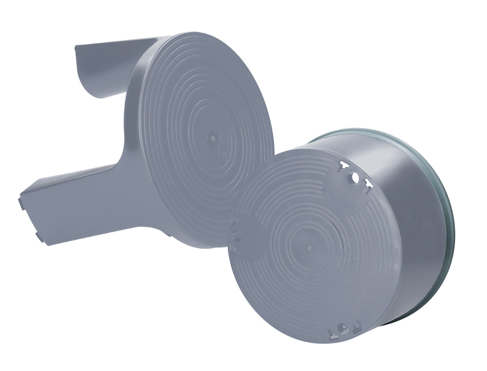TABOURET Q-CONNECT PLASTIQUE ROUES CAOUTCHOUC RÉTRACTABLES 2 NIVEAUX BASE 44CM HAUTEUR 43CM POIDS 2.9KG COLORIS GRIS