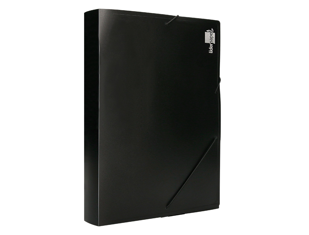 BOÎTE CLASSEMENT POLYPROPYLÈNE LIDERPAPEL CHEMISE DOS RIGIDE 50MM A4 210X297MM 750 MICRONS OPAQUE NOIR