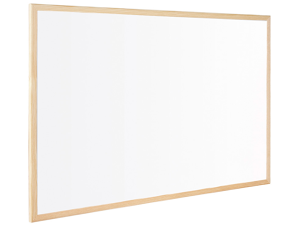 TABLEAU Q-CONNECT MÉLAMINÉ CADRE BOIS LISSE LAVABLE STABILITÉ MARQUEURS SPÉCIAUX ACCESSOIRES FIXATION MUR 120X90CM