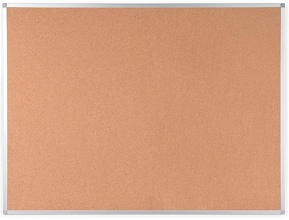 TABLEAU LIÈGE Q-CONNECT MURAL CADRE ALUMINIUM RÉSISTANCE HUMIDITÉ ACCESSOIRES FIXATION MUR 1MM ÉPAISSEUR 120X90CM
