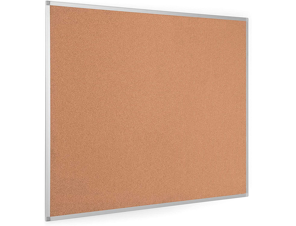 TABLEAU LIÈGE Q-CONNECT MURAL CADRE ALUMINIUM RÉSISTANCE HUMIDITÉ ACCESSOIRES FIXATION MUR 1MM ÉPAISSEUR 120X90CM