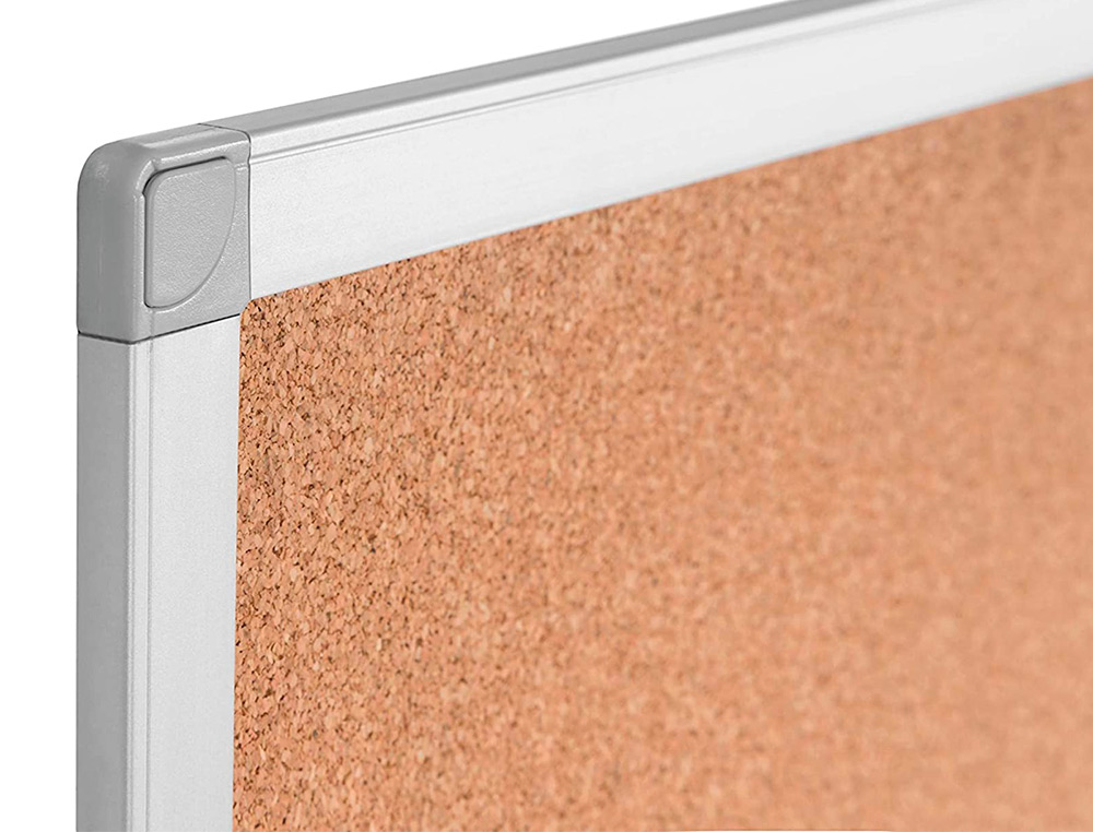TABLEAU LIÈGE Q-CONNECT MURAL CADRE ALUMINIUM RÉSISTANCE HUMIDITÉ ACCESSOIRES FIXATION MUR 1MM ÉPAISSEUR 120X90CM