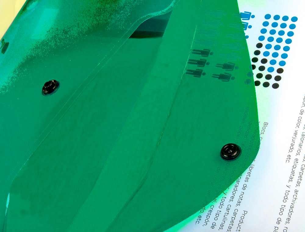 POCHETTE ENVELOPPE LIDERPAPEL POLYPROPYLÈNE 180 MICRONS A5 210X148MM 50F FERMETURE BOUTON RÉSISTANT TRANSPARENT VERT