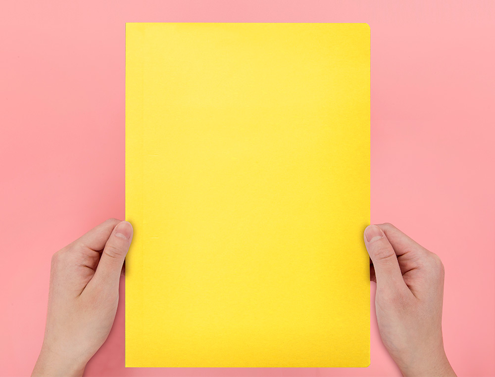 SOUS-CHEMISE LIDERPAPEL PAPIER CARTONNÉ 180G 310X230MM DOCUMENT A4 210X297MM COLORIS PASTEL JAUNE INTENSE