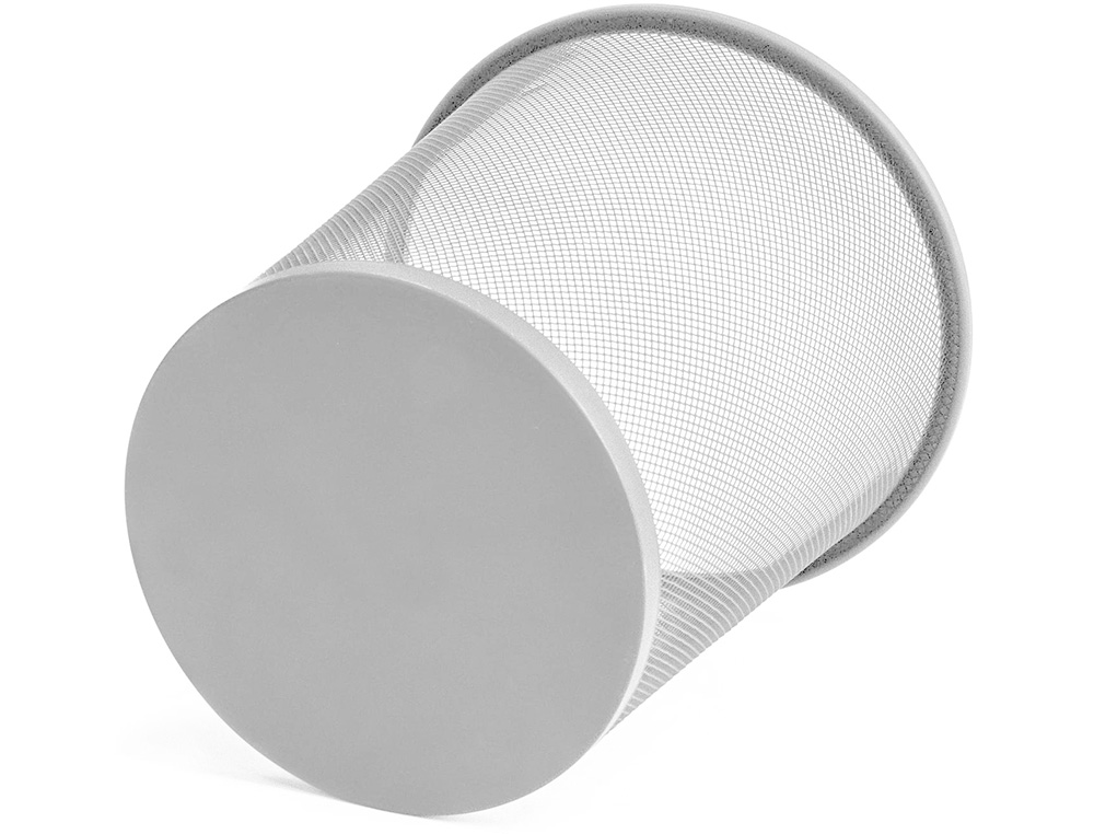 CORBEILLE  PAPIER Q-CONNECT MAILLE MTALLIQUE FORME CIRCULAIRE 8.3L 235X260X190MM COLORIS ARGENT