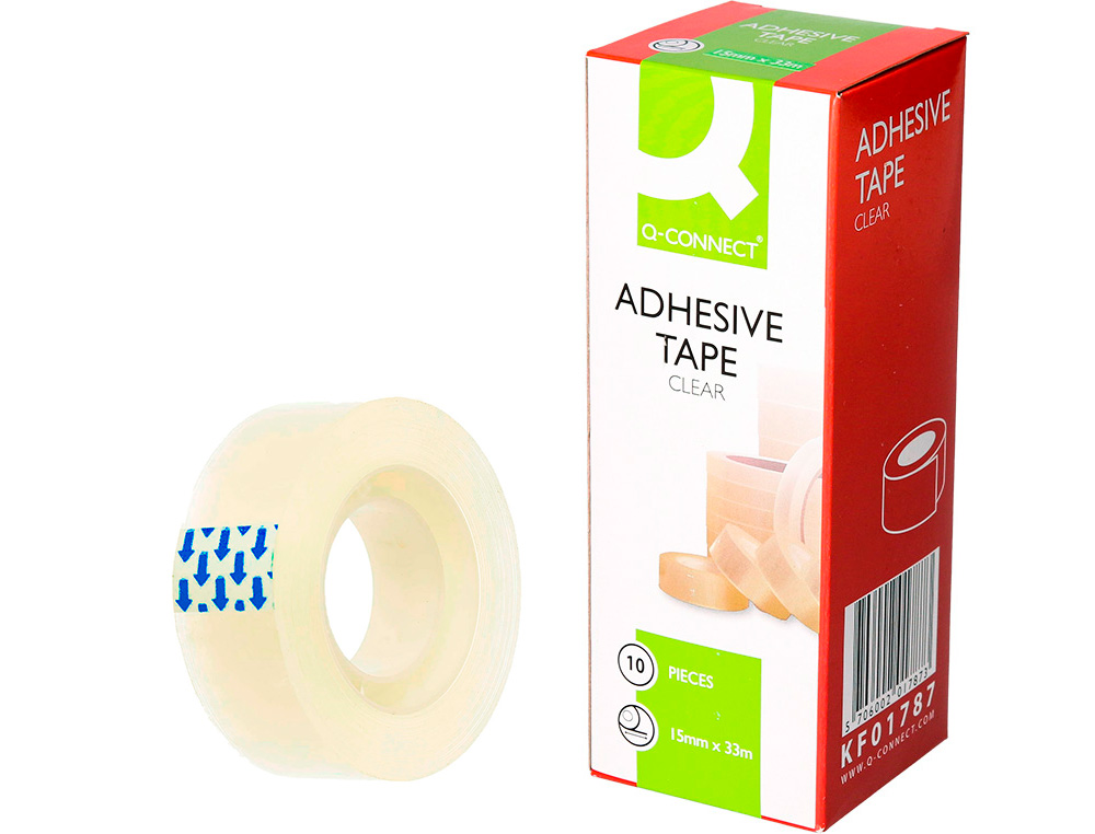 RUBAN ADHSIF Q-CONNECT CONOMIQUE RSISTANT TRANSPARENT 15MMX33M