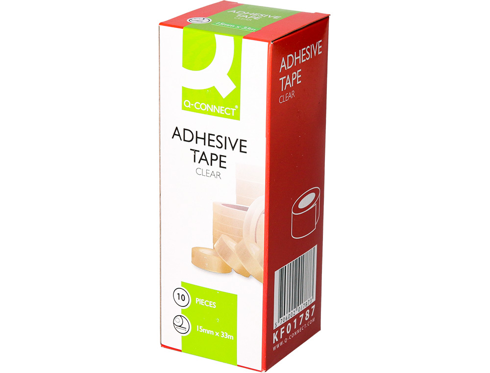 RUBAN ADHSIF Q-CONNECT CONOMIQUE RSISTANT TRANSPARENT 15MMX33M