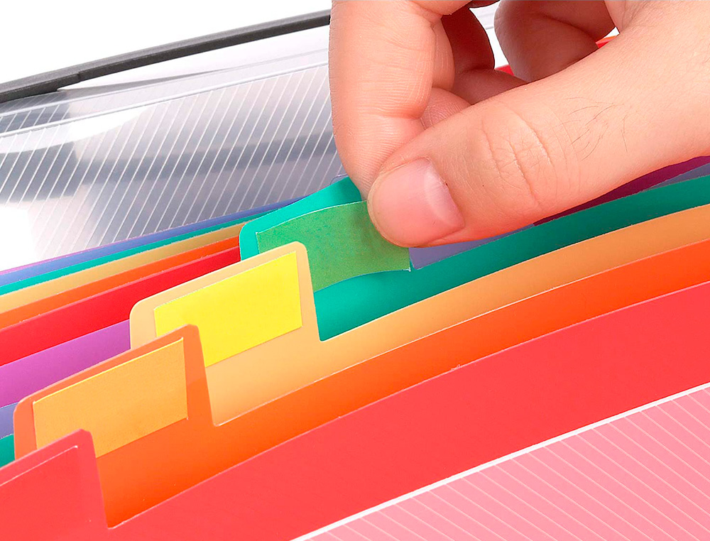 TRIEUR LIDERPAPEL SRIE SPECTRAFILE POLYPROPYLNE A4 210X297MM 1200 MICRONS 26 COMPARTIMENTS COLORIS FROSTY TRANSPARENT