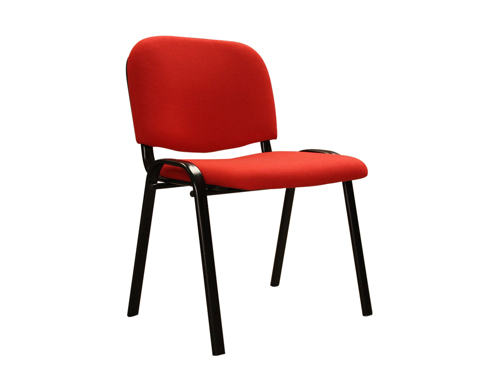CHAISE Q-CONNECT CONNECT EMPILABLE 4 PIEDS POIDS MAXIMUM SUPPORTÉ 100KG 91X49X44CM COLORIS ROUGE 5.3KG