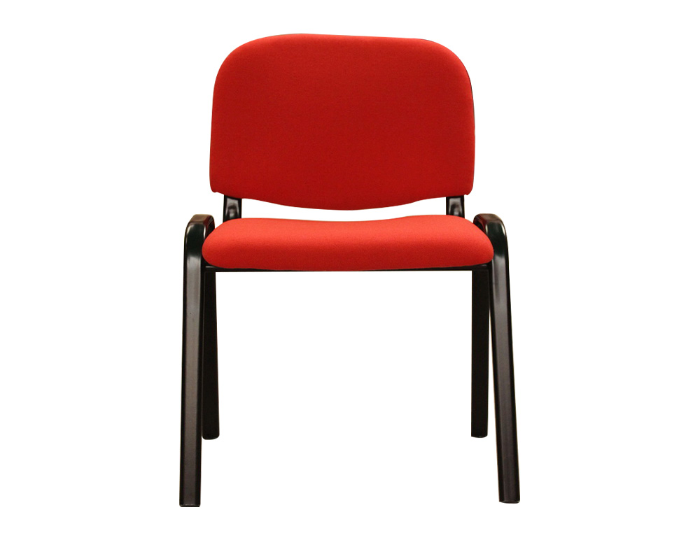 CHAISE Q-CONNECT CONNECT EMPILABLE 4 PIEDS POIDS MAXIMUM SUPPORTÉ 100KG 91X49X44CM COLORIS ROUGE 5.3KG